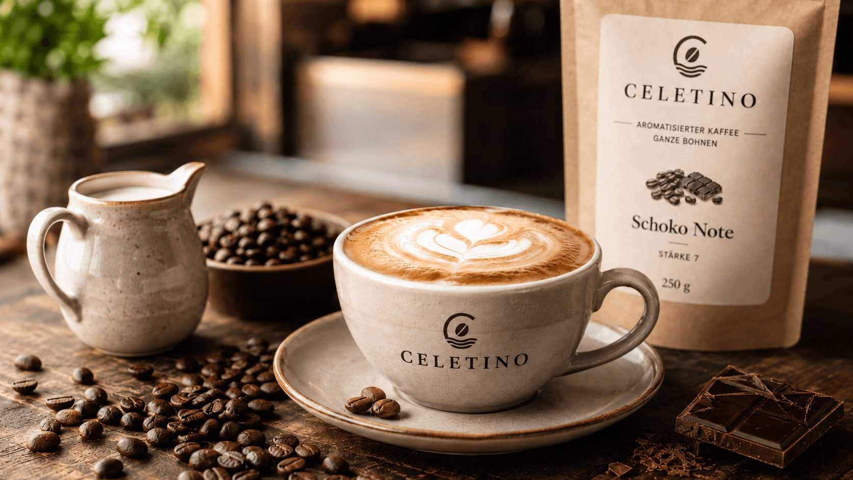 Titelbild: Der perfekte Schoko Cappuccino mit celetino
