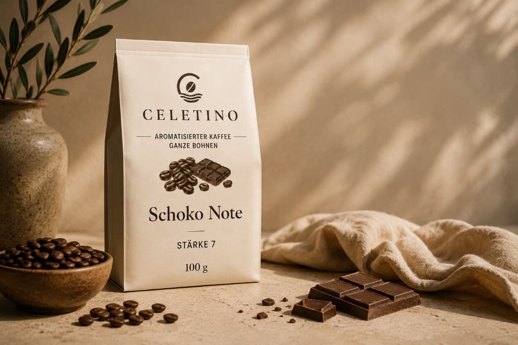 CELETINO Schoko Note – ganze Bohnen Kaffee Tüte